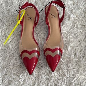 a new day Red and Transparent Heels